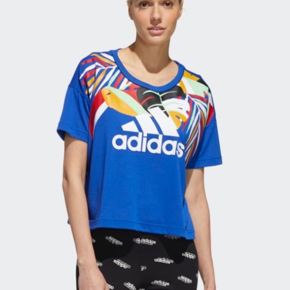 Adidas x Farm Rio oversize crop top - recycled